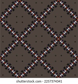 Ornamento geométrico vectorial de estilo étnico. Patrón transparente con formas abstractas, mosaicos repetidos. Textura retro vintage. ... Patrón recurrente para la decoración, tela, textil y tela.