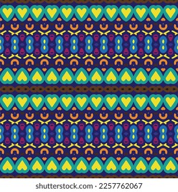 Ornamento geométrico vectorial de estilo étnico. Patrón transparente con formas abstractas, mosaicos repetidos. Textura retro vintage.Patrón repetitivo para decoración, tela, textil y tela.