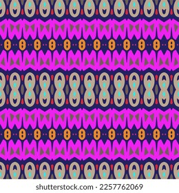 Vector geometric ornament in ethnic style. Seamless pattern with  abstract shapes, repeat tiles. Vintage retro texture.Repeating pattern for decor, fabric,textile and fabric.
