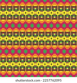 Ornamento geométrico vectorial de estilo étnico. Patrón transparente con formas abstractas, mosaicos repetidos. Textura retro vintage.Patrón repetitivo para decoración, tela, textil y tela.