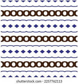 Vector geometric ornament in ethnic style. Seamless pattern with  abstract shapes, repeat tiles. Vintage retro texture.Repeating pattern for decor, fabric,textile and fabric.