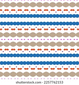 Vector geometric ornament in ethnic style. Seamless pattern with  abstract shapes, repeat tiles. Repeating pattern for decor, fabric,textile and fabric.