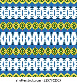 Vector geometric ornament in ethnic style. Seamless pattern with  abstract shapes, repeat tiles. Repeating pattern for decor, fabric,textile and fabric.