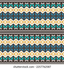 Ornamento geométrico vectorial de estilo étnico. Patrón transparente con formas abstractas, mosaicos repetidos. Patrón repetitivo de decoración, tela, tejido y tela.