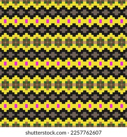 Vector geometric ornament in ethnic style. Seamless pattern with  abstract shapes, repeat tiles. Repeating pattern for decor, fabric,textile and fabric.