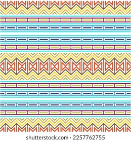 Vector geometric ornament in ethnic style. Seamless pattern with  abstract shapes, repeat tiles. Vintage retro texture.Repeating pattern for decor, fabric,textile and fabric.