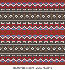 Vector geometric ornament in ethnic style. Seamless pattern with  abstract shapes, repeat tiles. Repeating pattern for decor, fabric,textile and fabric.