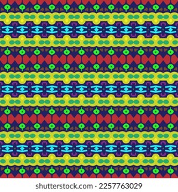 Vector geometric ornament in ethnic style. Seamless pattern with  abstract shapes, repeat tiles. Vintage retro texture.Repeating pattern for decor, fabric,textile and fabric.