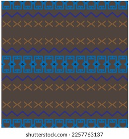 Ornamento geométrico vectorial de estilo étnico. Patrón transparente con formas abstractas, mosaicos repetidos. Patrón repetitivo de decoración, tela, tejido y tela.