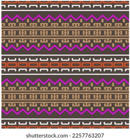 Vector geometric ornament in ethnic style. Seamless pattern with  abstract shapes, repeat tiles. Repeating pattern for decor, fabric,textile and fabric.
