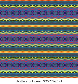 Vektorgeometrische Ornamente im ethnischen Stil. Nahtloses Muster mit abstrakten Formen, wiederholten Fliesen. Wiederholung für Dekoration, Stoff, Textilien und Stoff.
