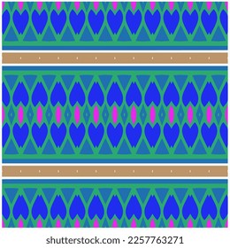 Vector geometric ornament in ethnic style. Seamless pattern with  abstract shapes, repeat tiles. Repeating pattern for decor, fabric,textile and fabric.