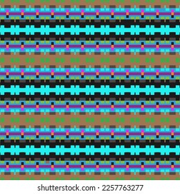 Vector geometric ornament in ethnic style. Seamless pattern with  abstract shapes, repeat tiles. Vintage retro texture.Repeating pattern for decor, fabric,textile and fabric.