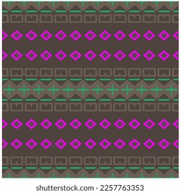 Ornamento geométrico vectorial de estilo étnico. Patrón transparente con formas abstractas, mosaicos repetidos. Patrón repetitivo de decoración, tela, tejido y tela.