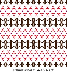 Vector geometric ornament in ethnic style. Seamless pattern with  abstract shapes, repeat tiles. Repeating pattern for decor, fabric,textile and fabric.