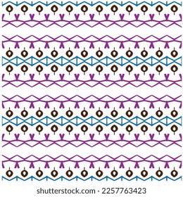 Vektorgeometrische Ornamente im ethnischen Stil. Nahtloses Muster mit abstrakten Formen, wiederholten Fliesen. Wiederholung für Dekoration, Stoff, Textilien und Stoff.