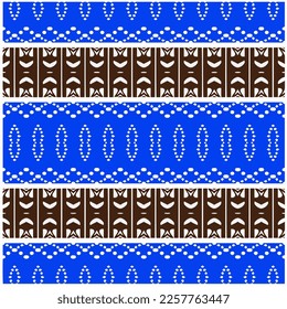 Vektorgeometrische Ornamente im ethnischen Stil. Nahtloses Muster mit abstrakten Formen, wiederholten Fliesen. Wiederholung für Dekoration, Stoff, Textilien und Stoff.