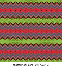 Vector geometric ornament in ethnic style. Seamless pattern with  abstract shapes, repeat tiles. Repeating pattern for decor, fabric,textile and fabric.