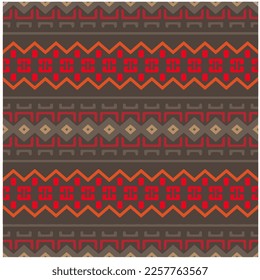 Vektorgeometrische Ornamente im ethnischen Stil. Nahtloses Muster mit abstrakten Formen, wiederholten Fliesen. Wiederholung für Dekoration, Stoff, Textilien und Stoff.