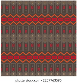 Vector geometric ornament in ethnic style. Seamless pattern with  abstract shapes, repeat tiles. Repeating pattern for decor, fabric,textile and fabric.