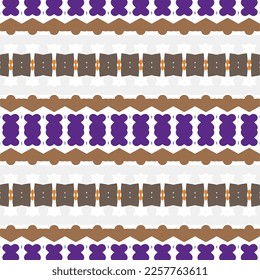 Vector geometric ornament in ethnic style. Seamless pattern with  abstract shapes, repeat tiles. Repeating pattern for decor, fabric,textile and fabric.