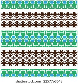 Vector geometric ornament in ethnic style. Seamless pattern with  abstract shapes, repeat tiles. Repeating pattern for decor, fabric,textile and fabric.