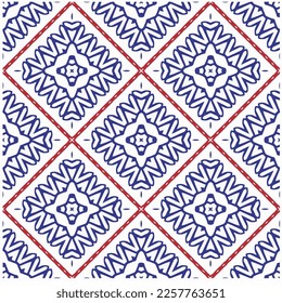 Vector geometric ornament in ethnic style. Seamless pattern with  abstract shapes, repeat tiles. Vintage retro texture.Repeating pattern for decor, fabric,textile and fabric.