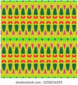 Vector geometric ornament in ethnic style. Seamless pattern with  abstract shapes, repeat tiles. Repeating pattern for decor, fabric,textile and fabric.