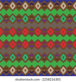 Vektorgeometrische Ornamente im ethnischen Stil. Nahtloses Muster mit abstrakten Formen, wiederholten Fliesen. Wiederholung für Dekoration, Stoff, Textilien und Stoff.