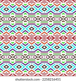 Vector geometric ornament in ethnic style. Seamless pattern with  abstract shapes, repeat tiles. Repeating pattern for decor, fabric,textile and fabric.