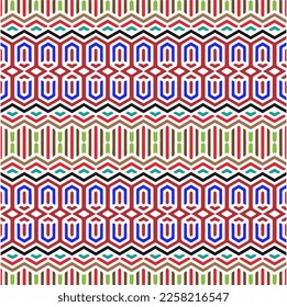Vector geometric ornament in ethnic style. Seamless pattern with  abstract shapes, repeat tiles. Repeating pattern for decor, fabric,textile and fabric.