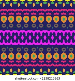 Vector geometric ornament in ethnic style. Seamless pattern with  abstract shapes, repeat tiles. Repeating pattern for decor, fabric,textile and fabric.