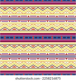 Vektorgeometrische Ornamente im ethnischen Stil. Nahtloses Muster mit abstrakten Formen, wiederholten Fliesen. Wiederholung für Dekoration, Stoff, Textilien und Stoff.