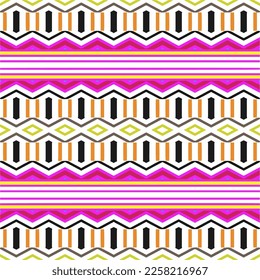 Vector geometric ornament in ethnic style. Seamless pattern with  abstract shapes, repeat tiles. Repeating pattern for decor, fabric,textile and fabric.