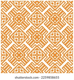 Vector geometric ornament in ethnic style. Seamless pattern with  abstract shapes, repeat tiles. Repeating pattern for decor, textile and fabric.