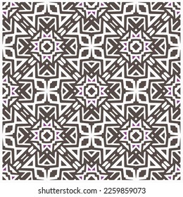 Vektorgeometrische Ornamente im ethnischen Stil. Nahtloses Muster mit abstrakten Formen, wiederholten Fliesen. Wiederholte Muster für Dekoration, Textilien und Stoff.
