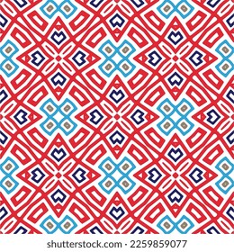 Vektorgeometrische Ornamente im ethnischen Stil. Nahtloses Muster mit abstrakten Formen, wiederholten Fliesen. Wiederholte Muster für Dekoration, Textilien und Stoff.