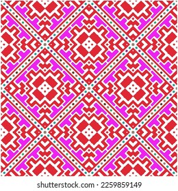 Vector geometric ornament in ethnic style. Seamless pattern with  abstract shapes, repeat tiles. Repeating pattern for decor, textile and fabric.