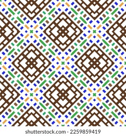 Vector geometric ornament in ethnic style. Seamless pattern with  abstract shapes, repeat tiles. Repeating pattern for decor, textile and fabric.