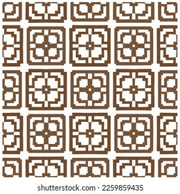 Vector geometric ornament in ethnic style. Seamless pattern with  abstract shapes, repeat tiles. Repeating pattern for decor, textile and fabric.