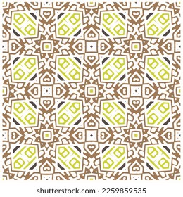 Ornamento geométrico vectorial de estilo étnico. Patrón transparente con formas abstractas, mosaicos repetidos. Patrón repetitivo de decoración, textil y de tela.