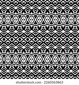 
Ornamento geométrico vectorial de estilo étnico. Patrón sin brillo con formas abstractas,Color negro y blanco. Patrón repetitivo de decoración, textil y de tela.
