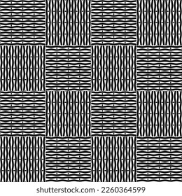 Vector geometric ornament in ethnic style. Seamless pattern with  abstract shapes,Black and white color. Repeating pattern for decor, textile and fabric.
