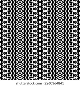 
Ornamento geométrico vectorial de estilo étnico. Patrón sin brillo con formas abstractas,Color negro y blanco. Patrón repetitivo de decoración, textil y de tela.