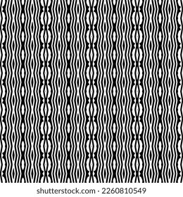 Vector geometric ornament in ethnic style. Seamless pattern with  abstract shapes,Black and white color. Repeating pattern for decor, textile and fabric.
