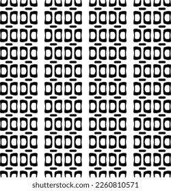 Vector geometric ornament in ethnic style. Seamless pattern with  abstract shapes,Black and white color. Repeating pattern for decor, textile and fabric.