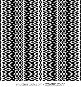 
Vector geometric ornament in ethnic style. Seamless pattern with  abstract shapes,Black and white color. Repeating pattern for decor, textile and fabric.