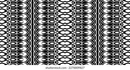 Vector geometric ornament in ethnic style. Seamless pattern with  abstract shapes. Black and white geometric  wallpaper. Repeating pattern for decor, textile and fabric.Abstraction art.
