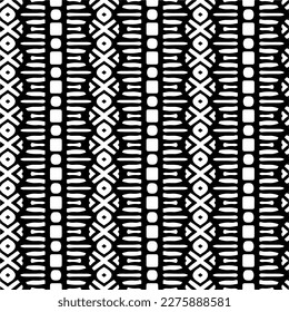 Vektorgeometrische Ornamente im ethnischen Stil. Nahtloses Muster mit abstrakten Formen. geometrische Tapete in Schwarz-Weiß. Wiederholung Muster für Dekoration, Textilien und Stoff.Abstraktion Kunst.
