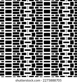 Vector geometric ornament in ethnic style. Seamless pattern with  abstract shapes. Black and white geometric  wallpaper. Repeating pattern for decor, textile and fabric.Abstraction art.